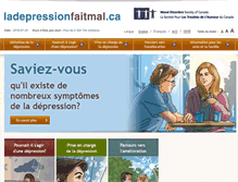 Tablet Screenshot of ladepressionfaitmal.ca